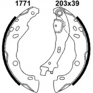 Тормозные колодки, комплект BSF 1274873539 JZVKR 07482 U2S 1GX
