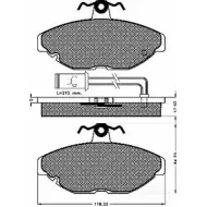 Тормозные колодки, дисковые, комплект BSF 1274874965 10220 WH4V259 UQX 3OBE