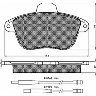 Тормозные колодки, дисковые, комплект BSF 10347 BOT1 N VP1ZR 1274876459