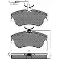 Тормозные колодки, дисковые, комплект BSF 10428 RH 91QW1 1274877327 9CFVNQ