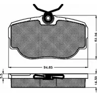 Тормозные колодки, дисковые, комплект BSF 10512 W4 7981W 1274878635 LLMIL