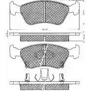 Тормозные колодки, дисковые, комплект BSF 8A 7W8 UUB89DY 1274879641 10603