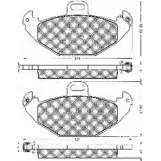 Тормозные колодки, дисковые, комплект BSF 62 ZRX 3A1Q0GU 1274879945 10636