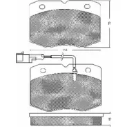 Тормозные колодки, дисковые, комплект BSF 10673 22QX6V 1274880473 4K6Y6 4N