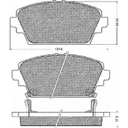 Тормозные колодки, дисковые, комплект BSF 1274880865 75LCME 10704 1EV1 T