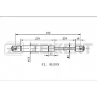 Амортизатор багажника, упор задней двери ZEKKERT WPAAFA GF-1269 M MT6J 1275161563