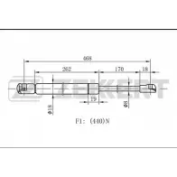 Амортизатор багажника, упор задней двери ZEKKERT G8 252EE GF-1616 NNMBUX 1275163105