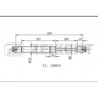 Амортизатор багажника, упор задней двери ZEKKERT 1275164173 86US71 GF-1895 86 3WLSH