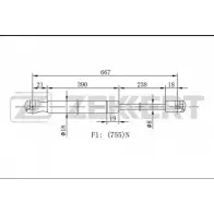 Амортизатор багажника, упор задней двери ZEKKERT GF-2057 VDCC N1P 1275165219 5SJF6U9