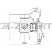 Карданный шарнир с крестовиной ZEKKERT 1275180531 OTP W3 KG-1081 GY0APU4