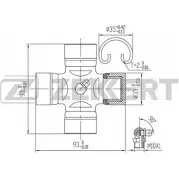 Карданный шарнир с крестовиной ZEKKERT 1275180563 KG-1117 27CV6C 9XEE XMX