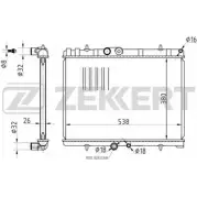 Радиатор охлаждения двигателя ZEKKERT 1275190063 DJRC265 C8M 4FTD MK-1371