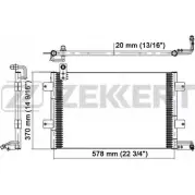 Радиатор кондиционера ZEKKERT P4 N2F MK-3073 Volkswagen Golf 3 1993 – 1997 KFTD3AO