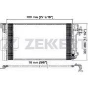 Радиатор кондиционера ZEKKERT A5L8EVC 1E09 UM Volkswagen Transporter (T5) 5 Грузовик 1.9 TDI 105 л.с. 2003 – 2009 MK-3144