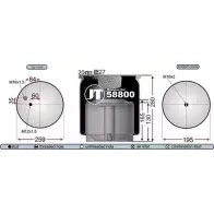 Пневмобаллон JURATEK T80U8 1275721179 3AZFD 7 JAA58801