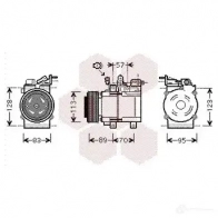 Компрессор кондиционера VAN WEZEL 7OOU5A 8300k137 6083K1 37 Kia Sorento