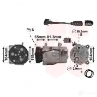 Компрессор кондиционера VAN WEZEL 0300K003 U4AHQ9 456435 6003K 003 - Изображение 7