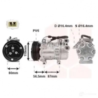 Компрессор кондиционера VAN WEZEL Peugeot 206 1 (2AC) Хэтчбек 2.0 S16 136 л.с. 1999 – 2024 0900K207 6 009K207 YG8DM