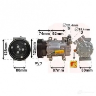 Компрессор кондиционера VAN WEZEL 6043K4 52 DJFC6 4300K452 476294