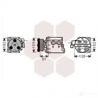 Компрессор кондиционера VAN WEZEL 1800K436 464632 6018K 436 Z8CWVT4