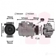 Компрессор кондиционера VAN WEZEL 83W4 10A 5410909610463 5801K701 Volkswagen Transporter (T5) 5 Автобус 2.0 TDI 136 л.с. 2010 – 2015