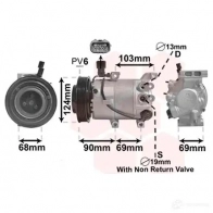 Компрессор кондиционера VAN WEZEL 5410909605698 8200k421 486271 N2W5 M38