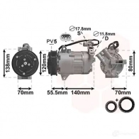 Компрессор кондиционера VAN WEZEL 3R4AC 3700K498 6037K 498 472407 - Изображение 2