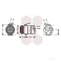 Компрессор кондиционера VAN WEZEL Opel Agila (A) 1 Хэтчбек 1.2 16V Twinport (F68) 80 л.с. 2004 – 2007 5EIWK9Z 603 7K373 3700K373