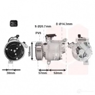 Компрессор кондиционера VAN WEZEL CY XII 4001K702 Peugeot 108 1 (AB10) Хэтчбек 1.2 82 л.с. 2014 – 2024