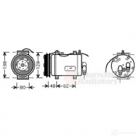 Компрессор кондиционера VAN WEZEL 6003K 228 2KNPL 1423214457 0300k228