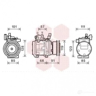 Компрессор кондиционера VAN WEZEL 487171 8300K155 S G6VVX 5410909460396 - Изображение 2