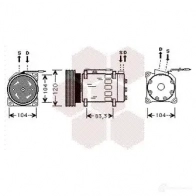 Компрессор кондиционера VAN WEZEL 6043K2 82 4300K282 476264 9F4YP