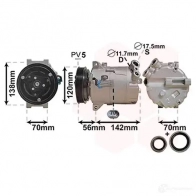 Компрессор кондиционера VAN WEZEL 603 7K313 DUHU5O 472361 3700K313 - Изображение 2