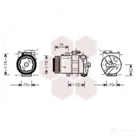 Компрессор кондиционера VAN WEZEL Audi A2 6FDH1N 600 3K014 0300K014