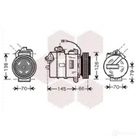 Компрессор кондиционера VAN WEZEL 5800K261 481778 UDWFE 60 58K261