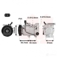 Компрессор кондиционера VAN WEZEL 8301K709 D 3U690 1438014366