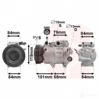 Компрессор кондиционера VAN WEZEL MO4B N 5410909605704 Hyundai Sonata (NF) 5 Седан 2.0 VVTi GLS 165 л.с. 2008 – 2010 8200K422