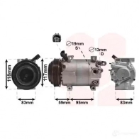 Компрессор кондиционера VAN WEZEL Hyundai i20 (PB, PBT) 1 Хэтчбек 1.2 78 л.с. 2008 – 2012 5410909593780 W 8P5S 8200K323