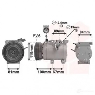 Компрессор кондиционера VAN WEZEL 8200K341 486263 R2VQ4O J 5410909530594 - Изображение 2