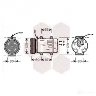 Компрессор кондиционера VAN WEZEL 6043 K075 4300K075 49EWZ 476252