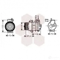 Компрессор кондиционера VAN WEZEL ZF1RCZT Smart 2900K009 6 029K009