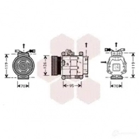 Компрессор кондиционера VAN WEZEL Fiat Marea (185) 1 Седан 1.6 100 16V Bipower 103 л.с. 1999 – 2002 1700K048 601 7K048 PSYBVJ6