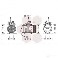 Компрессор кондиционера VAN WEZEL 6003K18 2 0300k182 OEHOPKG 456451
