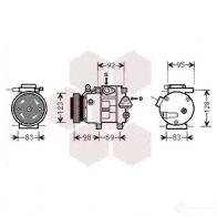 Компрессор кондиционера VAN WEZEL 7VSWCO 6082K23 9 8200K239 Hyundai i30 (FD) 1 2007 – 2012