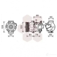 Компрессор кондиционера VAN WEZEL Toyota Corolla Verso (AR10) 3 2004 – 2009 X1RUTY 5300K581 6 053K581