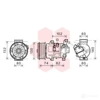 Компрессор кондиционера VAN WEZEL 6053K6 07 5300K607 479940 F163EJP