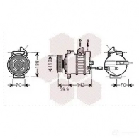 Компрессор кондиционера VAN WEZEL Z JS4J 5410909429249 Audi A3 (8P1) 2 Хэтчбек 2.0 Tfsi Quattro 200 л.с. 2004 – 2012 5800k298