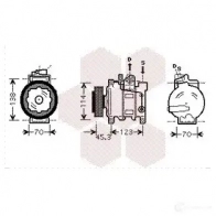 Компрессор кондиционера VAN WEZEL 0300K276 600 3K276 Audi A4 (B7) 3 Кабриолет 2.5 Tdi 163 л.с. 2002 – 2005 MP71S