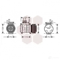 Компрессор кондиционера VAN WEZEL 0600k073 5PO0M Bmw 8 (E31) 1 Купе 5.6 850 CSi 380 л.с. 1992 – 1996 6006 K073