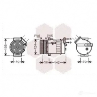 Компрессор кондиционера VAN WEZEL YRYX53 1700K363 Fiat Croma (194) 2 Универсал 2.4 D Multijet 200 л.с. 2005 – 2024 6017K36 3